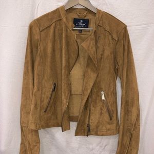 Mavi jeans brand brown suede like jacket
